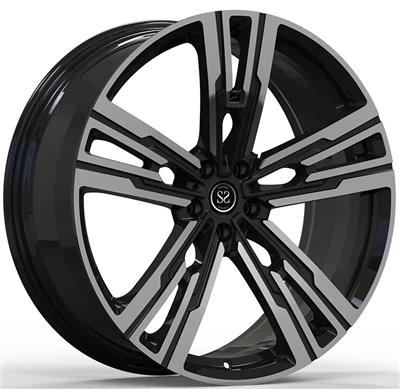 Benz Gts Gloss Black+Face Polished 1- pc Forged Rims 19x9.5 dan 19x10.5
