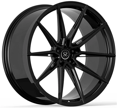 Pelek Tempa 1-PC Kustom Hitam Satin Gaya Baru Untuk Audi Q8