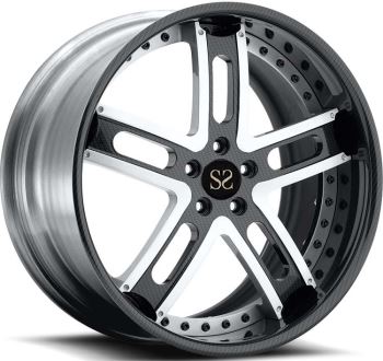 Gloss Black 22inch 3-PC Forged Rims Yang Terbuat Dari Paduan Aluminium 6061-T6 Untuk Lamborghini Aventador