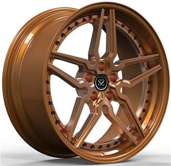 Roda Paduan Staggered Perunggu 2 Bagian 20 X 9|20 X 13 Untuk Porsche 911 Turbo