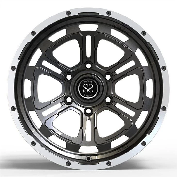 Monoblock 1 Piece Forged Wheels Gun Metal Bead Lock Style Sport Car Alloy Rims