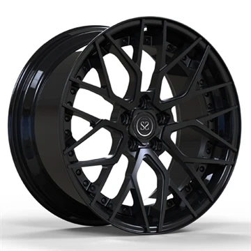 Ditempa 2 Buah Roda Dics Spoke Barrel Lip Satin Matte Black Untuk Mercedes Be...