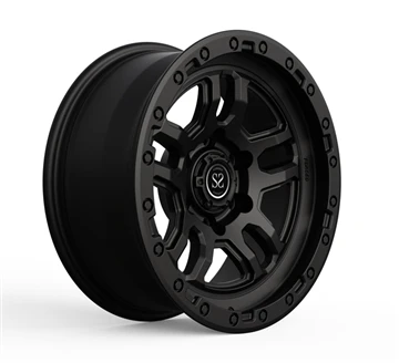 Pelek 4X4 Offset Negatif 17X7 Ditempa Off Road Matte Black Untuk Roda Mobil T...