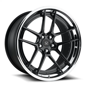 Dipoles Lip Dan Gloss Black Face Staggered 22X9 22X10.5 Kustom 2-PC Forged Alloy Rims UntukBMW X6 X5